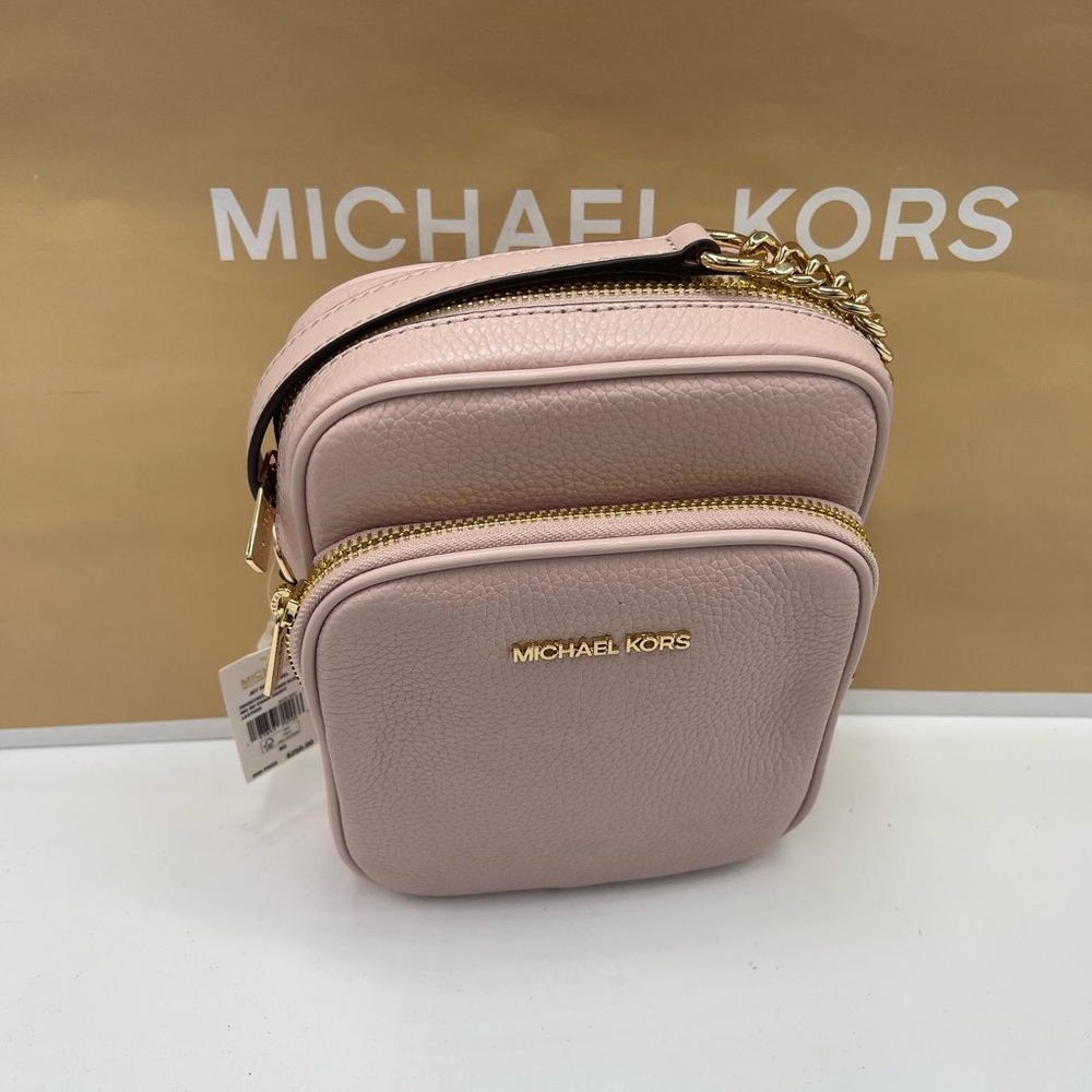 MICHAEL KORS JST Md Pebbled Leather NS Flight Chain Crossbody XBODY 
Powder
NWT - Picture 2 of 16